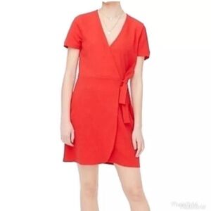 J.Crew wrap dress style AK924 mini short sleeves new with tag XXS